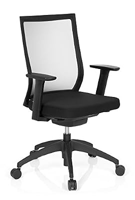 HJH Office Chaise de bureau / Chaise pivotante ASPEN tissu en maille noir