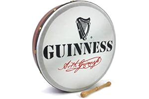 PRO KUSSION Handmade by Dannan Irish Celtic Vegan 16" Bodhran Hand Drum (Various Options) (Guinness)