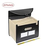 MEDIO COLOR MARRON TRANSPARENTE. El organizador de archivos expandible de color marrón de 24 bolsillos se actualiza en función del organizador de archivos de la versión anterior al extender su capacidad de plegado para cubrir más documentos. Práctico y de estilo simple.