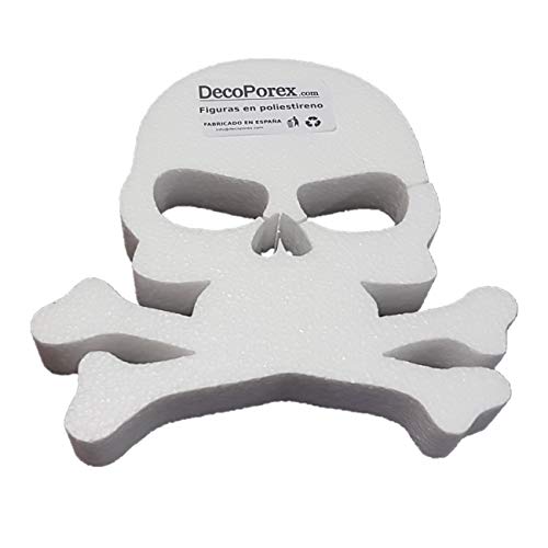 Figura en Forma de Calavera de 20Cm. en poliestireno sin Pintar...