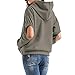 Produktbild Damen Pullover URSING Frau Lange Ärmel Mit Kapuze Aushöhlen Sweatshirt Jumper Kapuzenpullover Einfarbig Sweatshirt Tops Aumturn Winter Super Cool Bluse Sport Outwear Kapuzenjacke (XL, Khaki)