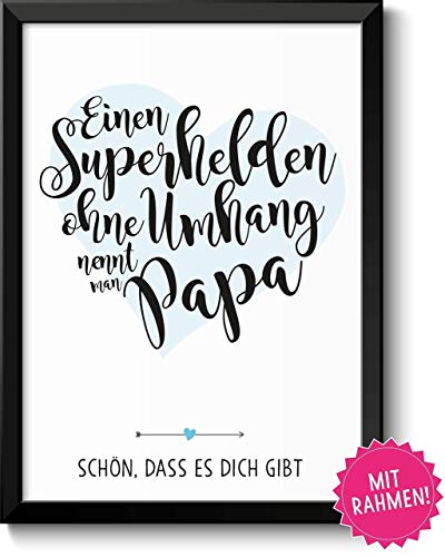 Superheld Papa Geschenkidee zum Geburtstag Weihnachten Hochzeitstag im Rahmen Mann Männer Vater Superheld Papa Geschenkidee zum Geburtstag Weihnachten Hochzeitstag im Rahmen Mann Männer Vater