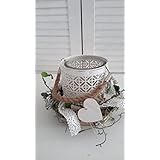 Tischdeko Metallwindlicht im Shabby Look