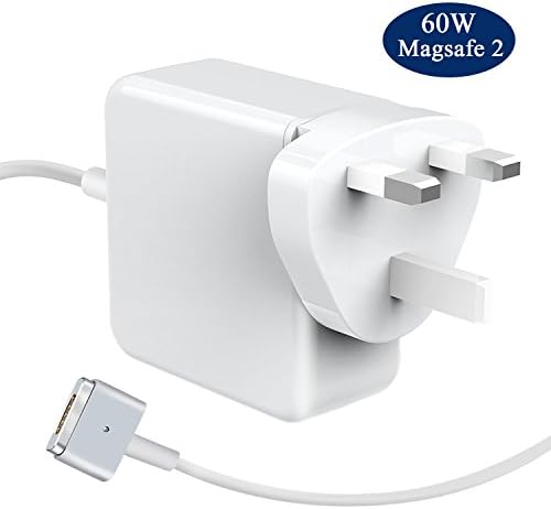 Digital Infinite Replacemen Macbook Pro Retina Charger 60W Magsafe 2 Power Adapter for Apple Macbook Pro Retina 13 inch A1425/A1435/A1502, T Tip, 2 Adapter Plugs(16.5V 3.65A)