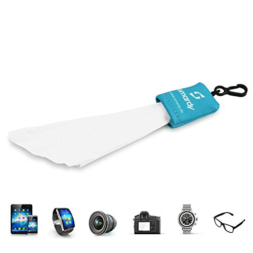 smardy - 5in1 Kit pulizia - 10ml SprayPen + Pompetta + Paio di Guanti antistatici + Panno in microfibra nel sacchetto + M&L Borsa nera - per Smartphone Notebook TV Fotocamere Lenti ecc.
