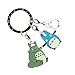 Produktbild Totoro Schlüsselanhänger mit 3 Charm Anhängern Miminzuku Zuku Mimin Studio Ghibli Metall