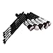 Silking 10pcs Professional Makeup Brush Set Eyebrow Shadow Cosmetic Brush Tool Kit (Silver/ Black)