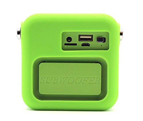 Mini-Haut-Parleur-Bluetooth-avec-Radio-FM-VertAUX-Bluetooth-USB-Connexion-Tlcommande-Horloge-Radio-de-Cuisine-Radio-de-Salle-de-Bain-pour-Enfant-Portable-avec-poigne-5-W