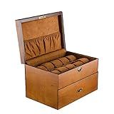 Rong biao Holz Uhrenbox 20 Slot Mit Schloss Aufbewahrungsbox Armband Geschenk Schmuck Finishing Display Box Männer Und Frauen Uhr Boxe