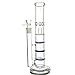 Produktbild Grün Blau Öl Rigs Gerades Rohr Triple Honeycomb PERC Wasser Rohre Dry Herb Schüssel Bongs 18,8 mm weiblich Gelenk blau