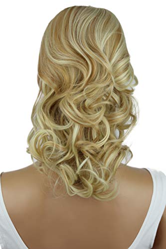 PRETTYSHOP di estensioni dei capelli parrucca coda di cavallo fibre sintetiche ingombranti eresistente al calore 40cm mix biondo miele # 27H613 PH215