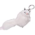 Uposao Mini Plush Keychain, Fluffy Plush Fox Keychain Pendant Cute Animal Toy Key Ring Car Key Chain Key Ring Charm Pendant Creative Gifts Mobile Phone Bag for Women Ladies Girls