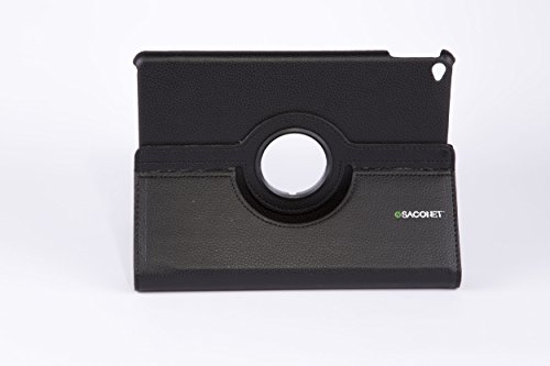 SCHWARZ iPad 2 3 4 360 Grad rotierende Ledertasche Smart Case Hülle für das neue Apple iPad 2 iPad 3 iPad 4 mit Retina Display voll kompatibel mit der Sleep-Funktion + Displayschutzfolie + kapazitiver Stift - 4