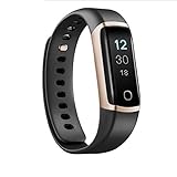 KTYX Smart Sleep Herzfrequenz Armband Metall Rand Sport Armband Smartwatch (Farbe : Gold)