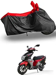 RiderShine Sporty Bike or Scooty Cover TVS Ntorq 125 Race Edition (Black and Red)