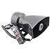 Produktbild Forepin® 60-100W Einstellbar 12V 5 Geräusche Super Laut Auto Warnung Alarm Lautsprecher Hörner Hupe Signalhorn Polizei Feuerwehr Sirene PA-Lautsprecher MIC-System