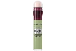 Maybelline New York Eraser Eye, Colour Correcting Concealer, Counteracts Redness, for a Natural Soft-Focus Finish, Dermatologist Tested & Suitable for Sensitive Skin, (151, Green)