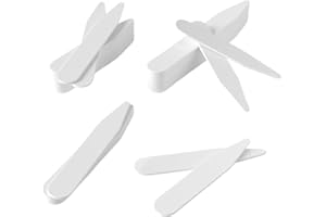 QEQSHQO 16 Pièces Baleines de Col de Chemise,Tendeur en Plastique,Col à Queue en Plastique,Support Col Chemise Transparent,Accessoires de Vêtements de Chemise,Pièce d'angle Col Chemise,4 Tailles