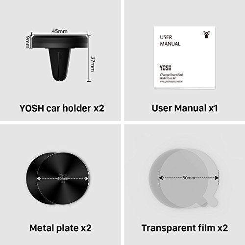 KFZ Handyhalterung Auto Autohalterung (2 Stück) YOSH® Lüftung Magnet Halterung für IPhone X 8 7 6 6s plus Samsung Galaxy S6 S7 S8 Edge Note LG HTC Nexus, für Smartphone Navis ✪LEBENSLANGE GARANTIE✪(Schwarz) reviews KFZ Handyhalterung Auto Autohalterung (2 Stück) YOSH® Lüftung Magnet Halterung für IPhone X 8 7 6 6s plus Samsung Galaxy S6 S7 S8 Edge Note LG HTC Nexus, für Smartphone Navis ✪LEBENSLANGE GARANTIE✪(Schwarz)