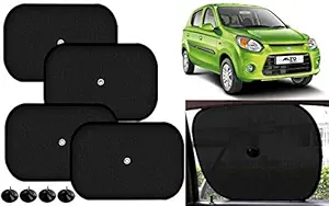 Auto Kite 60 GSM Car Side Window Black Chipkoo Sunshade Curtains 4pcs for - Alto 800 2016