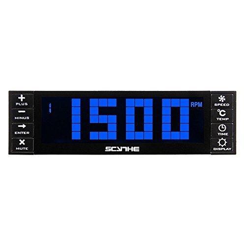 Scythe Kaze Chrono – Fan Speed Controller (schwarz, LCD, Tasten, Active, 0–9990 U/min, 12h)