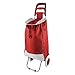 Produktbild Einkaufstrolley Treppensteiger Einkaufsroller Einkaufskorb mit Rädern Rot klappbar