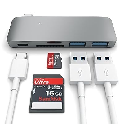 Satechi Type-C USB 3.0 3-in-1 Combo Hub pour MacBook 12" (avec port USB-C) (Gris Espace)