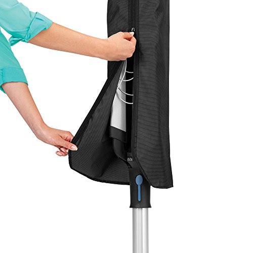 Brabantia Lift-o-Matic Advance Wäschespinne, mit Kunststoff-Bodenanker zum Einbetonieren, Schutzhülle und Klammerbeutel, 50 m Soil Spear - 4