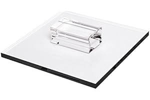 Ideen mit Herz Bloque de sellos acrílicos con mango, 16 x 16 x 0,8 cm, transparente, para álbumes de recortes, manualidades, grabado, sellos, sellos de silicona