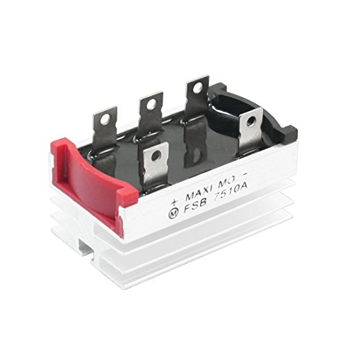 sourcingmap® 5,5 mm Loch Dmr drei Phasen Brückengleichrichter mit Kühlkörper 75A 1000V