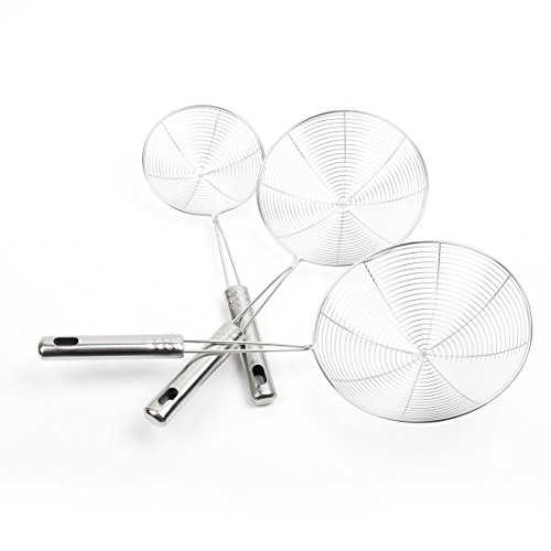 sourcingmap® Edelstahl Küche Sieb Sieblöffel Küchensieb Portionssieb Abtropfsieb Stielsieb - 7