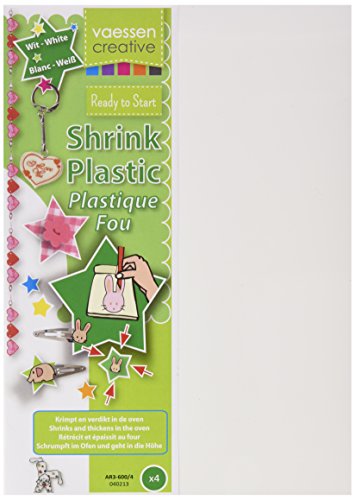Vaessen Creative AR3-600/4 Schrumpffolie, Plastik, weiß, 21 x 29.8 x 0.3 cm