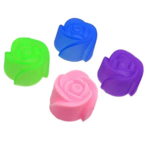 10X Silikon Rose Muffin Cookie Cup Kuchen Backen Form Schokolade Jelly Mould Maker - 2