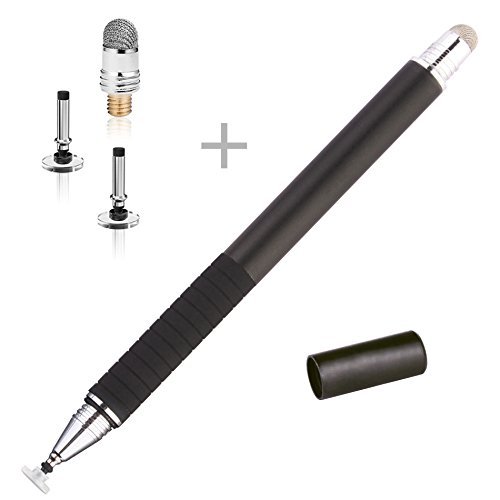 Stylus universal, Disc Stylus Lapiceras con pantalla táctil para todos los teléfonos celulares con pantalla táctil capacitiva, tabletas con 3 puntas de repuesto