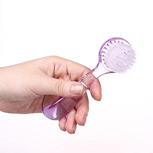 Upspirit(TM) Transparent Crystal Plastic Nail Art Dust Brush Cleaner Round-Head Acrylic Nail Art Manicure Dust Remover Brush