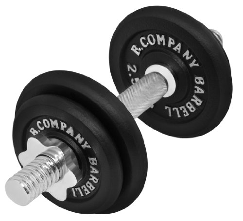 Guss Kurzhantel-Set 10Kg (1 x Kurzhantelstange 35cm, 2x1,25 und 2x2,5Kg Hantelscheiben) Hantelset Hanteln Gewichte