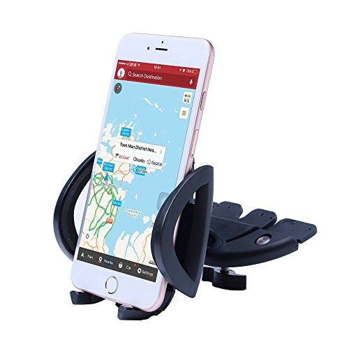 Preisvergleich Produktbild iVoler® KFZ Handyhalterung Auto Phone Halter für CD-Schlitz, Universal Handy KFZ Halterung 360 Grad Drehbar Autohalterung für iPhone 7 6S Plus 5S 5C SE, Samsung Galaxy S7 S6 Edge, Huawei P9 Lite, LG, GPS, MP3 und andere Smartphone (Schwarz)