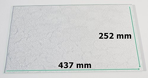 Khlschrank Einlegeboden / Glasplatte / Gemsefach  Strukturglas 4 mm dick  437 mm x 252 mm - Direkt vom Glasereifachbetrieb!!!