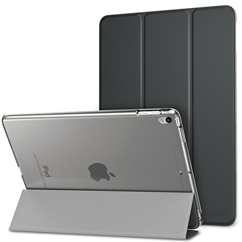 MoKo Funda para New iPad Air (3rd Generation) 10.5" 2019/iPad Pro 10.5 2017 - Ultra Slim Función de Soporte Protectora Plegable Smart Cover Trasera Transparente Durable - Gris Espacial