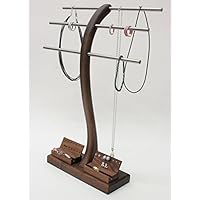 Schmuckständer Schmuckhalter Schmuckbaum Nussbaum massiv für Armband Halskette Ring und Ohrstecker.