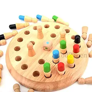 Tod2Teen Match Stick Color Trap Chess Board Game for Kids - 6 Color (24 pcs) Plastic Pawns 2 Players - Color Cognitive Skills, Strategy, Memory Booster Attention Game - Multicolor