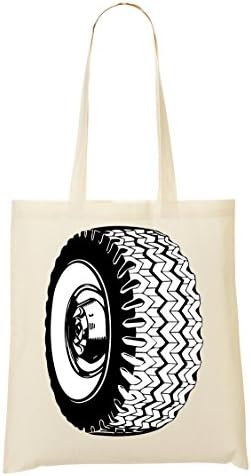 Black Wheel Shopping Tote Bag