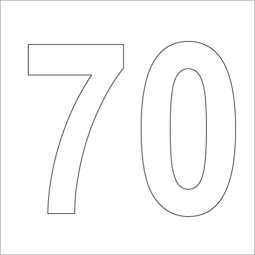 3 weiße, hochwertige Zahlen Aufkleber Nr." 70 " 10 cm hoch aus Hochleistungsfolie, ohne Hintergrund, Zahl,Nummer,Mülltonnen,Mülltonne ,Aufkleber,Nummer,