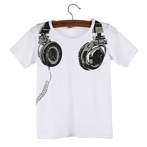 For 1-6 years old boys,Clode® Summer Children Boy Kids Camera Short Sleeve Tops T Shirt Tees Clothes (90cm(1-2Y), white)