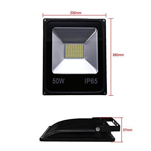 Hengda® Außen Gelb Höhenverstellbar Stahlstativ für 50W LED Warmweiß Flutlicht SMD Licht - 2