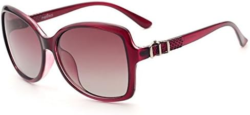GRAFIT Women's Polarized Sunglasses New Autumn Style Oversized Frame 3 Colours(Black Wine-Red Leopard) UV Protection