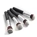 Ularmo Women 4 Pcs Black Synthetic Kabuki Flat Foundation Brush
