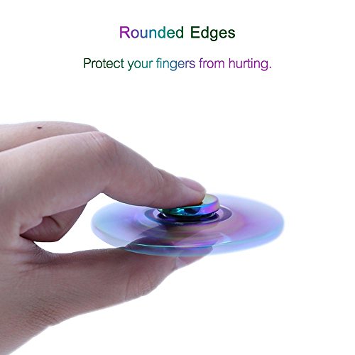 DELICACY Quadrilatero Fidget Hand Spinner, Antistress Fidget Mano Dito Spinner, EDC Spin Widget Focus Giocattolo Perfetto per Ragazzi ed Adulti - 5