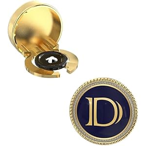 18K Yellow Gold Colour Plated Snap on Button Cover Cufflinks for Men - Stylish Accessories for Casual & Formal Shirts - Ideal Wedding, Birthday, & Anniversary Gift