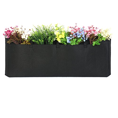 2-TECH Wandbegrünung Vertikaler Garten living wall vertical wall 100cm * 30cm mit 4 Taschen Fassadenbegrünung - 3